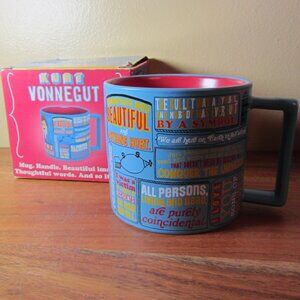 kurt vonnegut mug NIB discontinued 2014 unemployed philosophers guild (W5381)